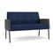 Lesro Mystic Lounge Reception Loveseat, Charcoal, MD Ink Back, MD Ink Seat, RS Echo Arm Panels ML1501 - alternate 1